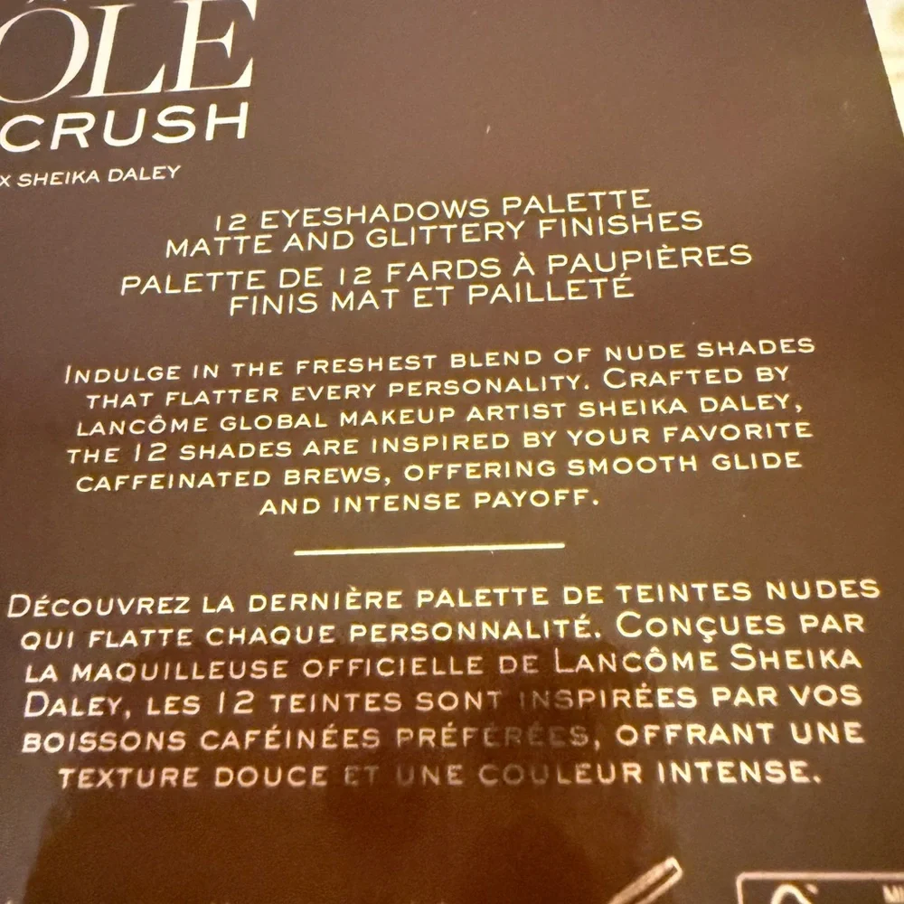 Lancôme Idôle Café Crush NEW Eyeshadow Palette never touched